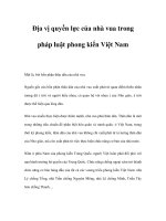 Địa vị quyền lực của nhà vua trong pháp luật phong kiến Việt Nam potx