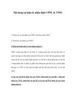 Nội dung tự luận & nhận định VPPL & TNPL ppsx