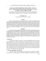 Báo cáo nghiên cứu khoa học: 