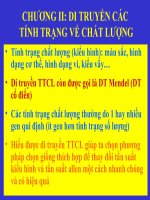 CHƯƠNG II: DI TRUYỀN CÁC TÍNH TRẠNG VỀ CHẤT LƯỢNG ppt