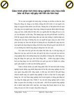 Giáo trình phân tích khả năng nghiên cứu hóa chất bảo vệ thực vật gây nên tồn dư kim loại p1 docx