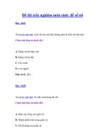 Đề thi trắc nghiệm môn sinh: đề số 64 pdf