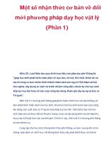 Một số nhận thức cơ bản về đổi mới phương pháp dạy học vật lý (Phần 1) pdf