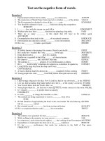 Test on the negative form of words pot