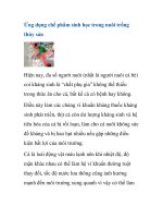 Ứng dụng chế phẩm sinh học trong nuôi trồng thủy sản ppt