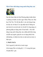 Một số hóa chất dùng trong nuôi trồng thủy sản pptx