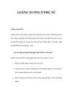 LOÃNG XƯƠNG Ở PHỤ NỮ pot