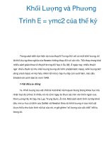 Khối Lượng và Phương Trình E = γmc2 của thế kỷ ppt