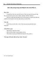 BÀI GIẢNG THỰC HÀNH LẬP TRÌNH WEB 2 - BÀI 3 pptx