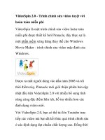 VideoSpin 2.0 - Trình chỉnh sửa video tuyệt vời hoàn toàn miễn phí docx