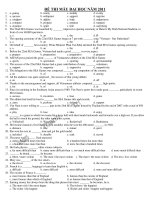 ĐỀ THI MẪU ĐẠI HỌC NĂM 2011 pps