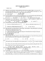 ĐỀ ÔN TẬP THI TỐT NGHIỆP 12 MÔN: VẬT LÍ MÃ ĐỀ : 001 doc