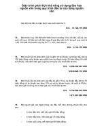 Giáo trình phân tích khả năng sử dụng đáo hạn nguồn vốn trong quy trình đầu tư của từng nguồn vốn p1 doc