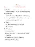 Giáo án lớp 4: Khoa học ÔN TẬP CƠ THỂ NGƯỜI pps