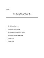 Lập trình hướng đối tượng - Chương 7 ppt