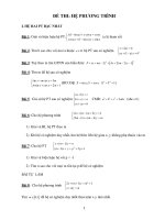 ĐỀ THI TRẮC NGHIỆM SINH HỌC: HỆ PHƯƠNG TRÌNH pdf