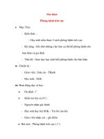 Giáo án lớp 4: Sức khoẻ Phòng bệnh tích cực ppt