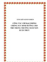 skkn công tác chỉ đạo phòng chống suy dinh dưỡng cho trẻ trong trường mầm non xuân thuỷ