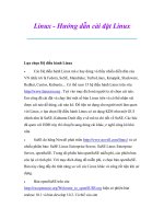 Thủ thuật sử dụng máy tính: Linux - Hướng dẫn cài đặt Linux ppsx