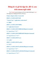 Thủ thuật Windows XP: Đăng kí và gỡ bỏ tập tin .dll và .osx trên menu ngữ cảnh ppsx
