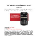 BerryWeather -- Phần mềm Dự báo Thời tiết ppsx