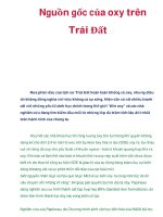 Nguồn gốc của oxy trên Trái Đất pdf