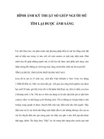 HÌNH ẢNH KỸ THUẬT SỐ GIÚP NGƯỜI MÙ TÌM LẠI ÐƯỢC ÁNH SÁNG ppt