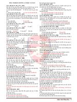 TRẮC NGHIỆM CHƯƠNG 1 - CƠ HỌC VẬT RẮN docx