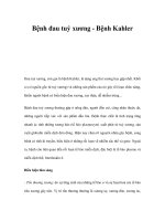 Bệnh đau tuỷ xương - Bệnh Kahler doc