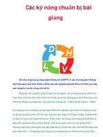 Các kỹ năng chuẩn bị bài giảng pot