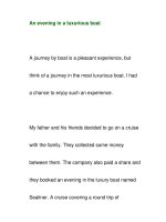 An evening in a luxurious boat pptx