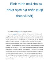 Bình minh mới cho sự nhiệt hạch hạt nhân (tiếp theo và hết) pdf
