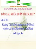 Slide khóa luận sử dụng VILIS để xây dựng cơ sở dữ liệu địa chính