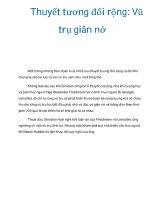 Thuyết tương đối rộng: Vũ trụ giãn nở pptx