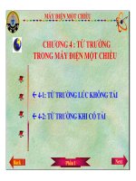 Bài giảng máy điện I - Phần 1 Máy điện một chiều - Chương 4 pps