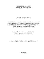 Biện Pháp Quản Lý Hoạt Động Giáo Dục Ngoài Giờ Lên Lớp Ở Trường Trung Học Phổ Thông Ngô Thì Nhậm Thành Phố Hà Nội