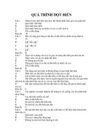 TRẮC NGHIỆM SINH HỌC:QUÁ TRÌNH DỘT BIẾN doc