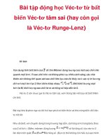 Bài tập động học Véc-tơ từ bất biến Véc-tơ tâm sai pot