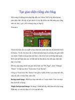 HƯỚNG DẪN LÀM BLOG_TẠO GIAO DIỆN RIÊNG CHO BLOG ppt