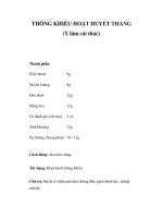 THÔNG KHIẾU HOẠT HUYẾT THANG (Y lâm cải thác) pptx