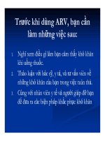 Bài giảng HIV : Tuân thủ điều trị part 3 pot