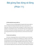 Bài giảng Dao động và Sóng (Phần 11) pdf