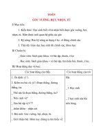 Giáo án lớp 4: TOÁN GÓC VUÔNG, BẸT, NHỌN, TÙ pot