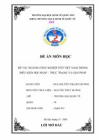 NGÀNH CÔNG NGHIỆP ÔTÔ VIỆT NAM TRONG ĐIỀU KIỆN HỘI NHẬP – THỰC TRẠNG VÀ GIẢI PHÁP