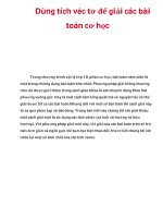 Dùng tích véc tơ để giải các bài toán cơ học pptx