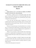 TÀI LIỆU ÔN TẬP THI TỐT NGHIỆP MÔN TIẾNG ANH Năm học 2010- 2011 Part 21 pdf