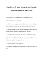 Hợp đồng có đối tượng là công việc phải thực hiện - hợp đồng dịch vụ, gửi giữ, gia công pps