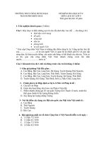 ĐỀ KIỂM TRA HỌC KỲ II MÔN LỊCH SỬ LỚP 9 (ĐỒNG NAI) Đề số 6 potx