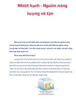 Nhiệt hạch - Nguồn năng lượng vô tận doc
