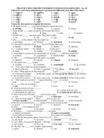 PRACTICE TEST FOR THE UNIVERSITY ENTRANCE ppt